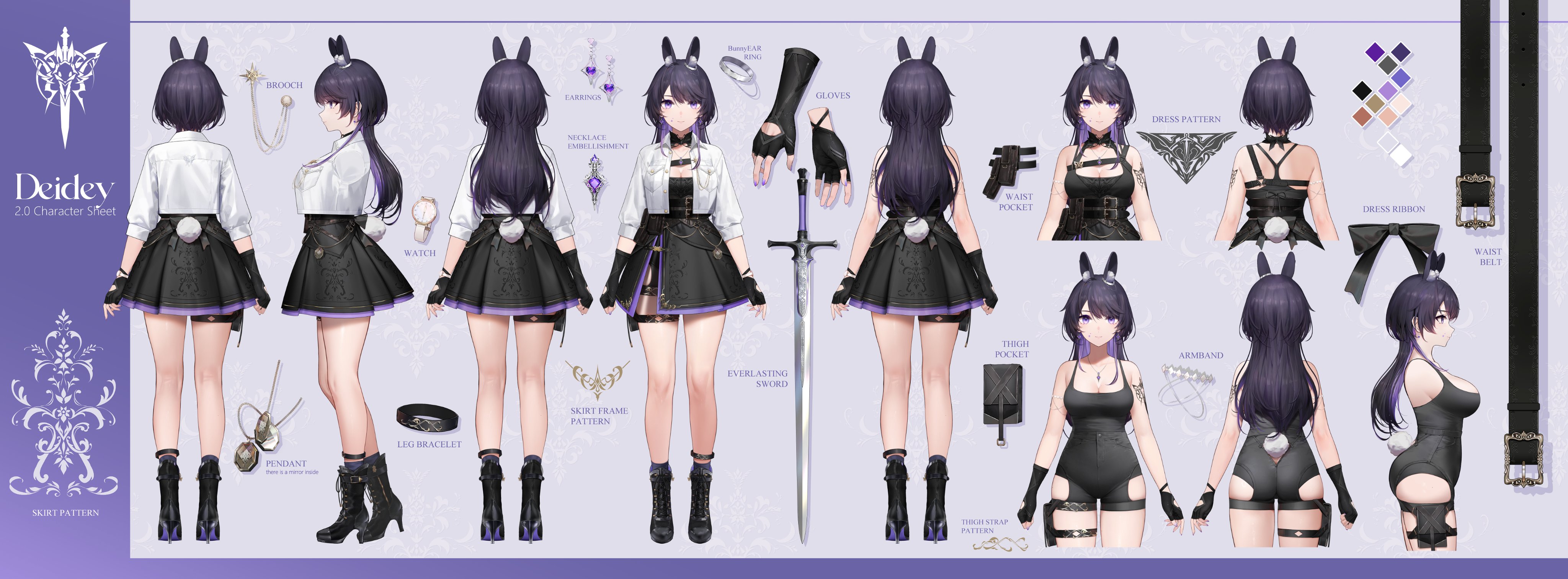 try to make the bottom part of her bunny ear white as well